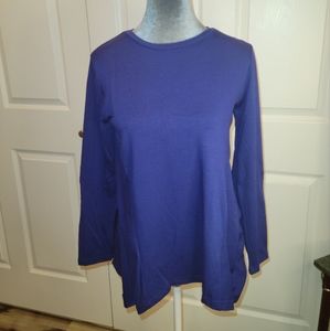 NWT Girls or Woman's Purple Blue Asymmetrical Top